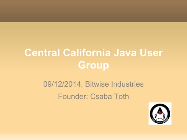 CCJUG inaugural meeting and Adopt a JSR