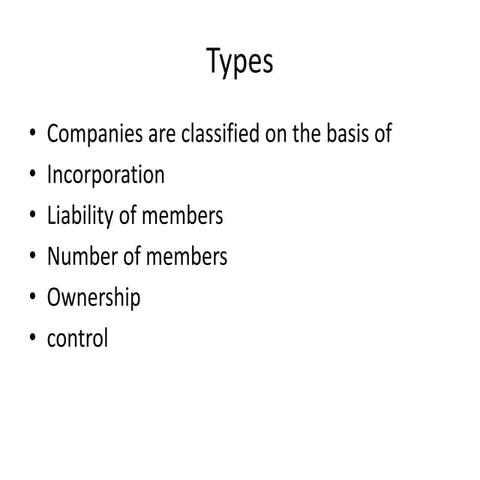 Types of companies | PPTX