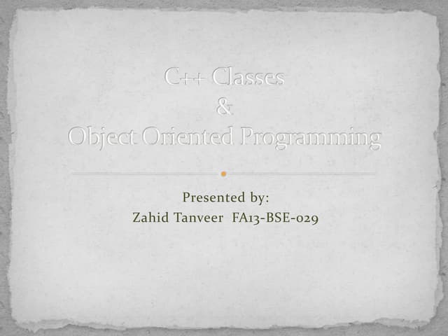 C++ classes