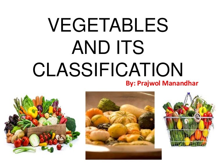 Classification of vegetables