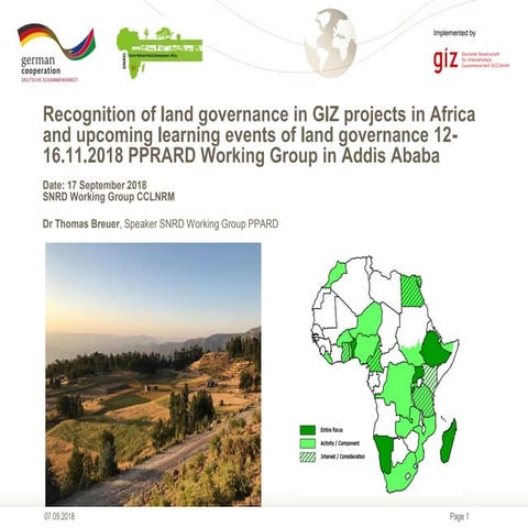 Land Governance in GIZ Projects in Africa