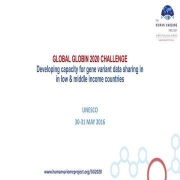 Global Globin 2020 Challenge: Developing capacity for gene variant data ...