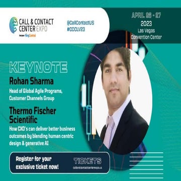 Keynote Speaker- Customer & Contact Center Expo- Las Vegas- Rohan ...