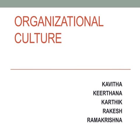 organizational culture