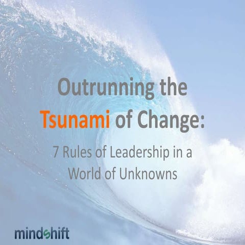 Outrunning the Tsunami of Change: 7 Rules of Leadership in a World of Unknowns