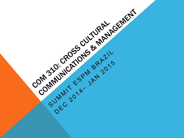 Cross Cultural Communications - Glo...