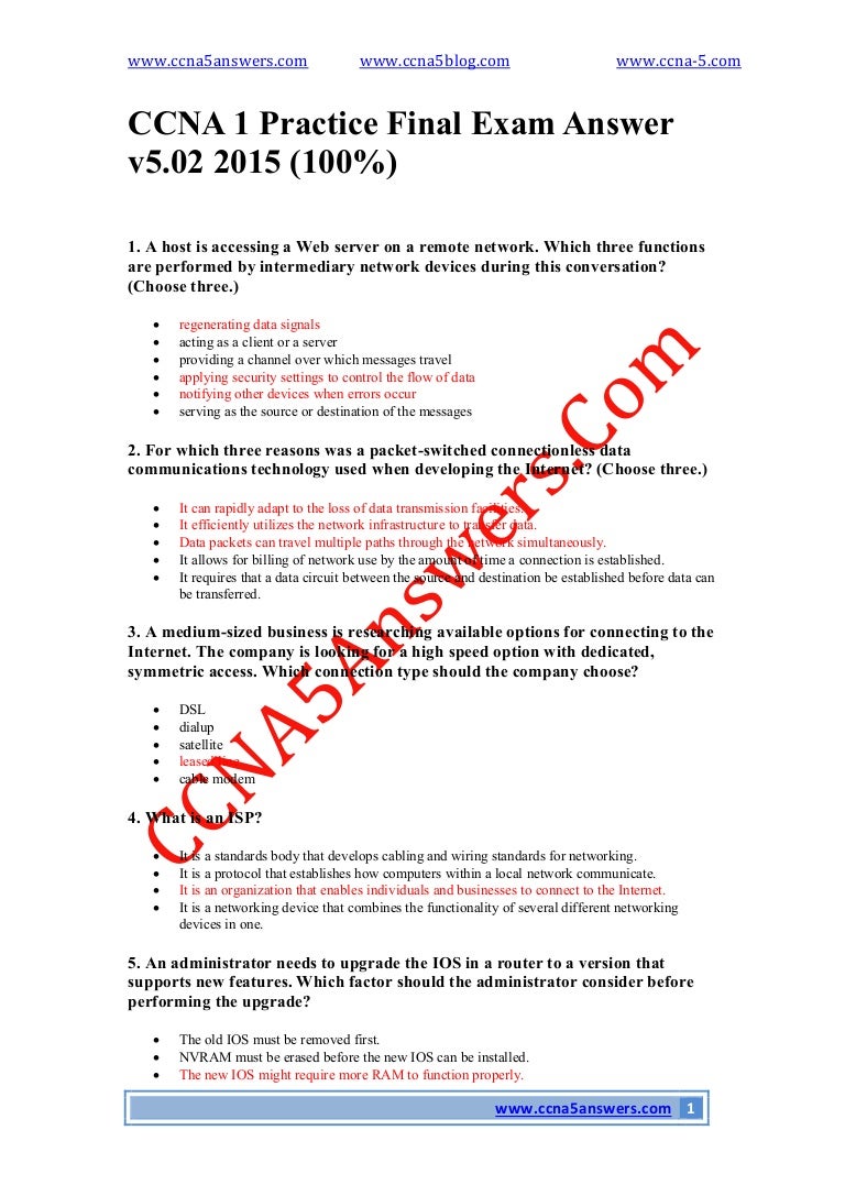 Ccna 1 Practice Final Exam Answer V5 Ccna 1 Practice Final Exam Answer V5