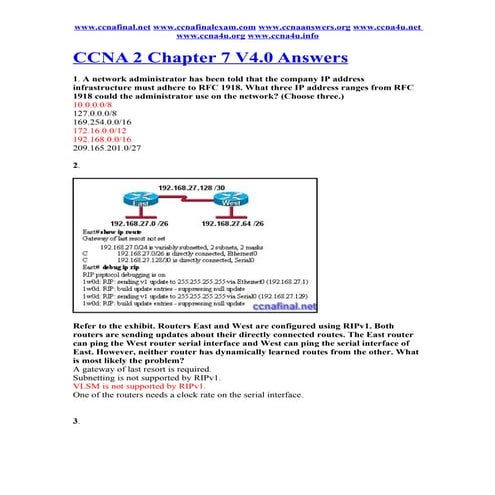 Ccna 2 chapter 7 v4.0 answers 2011