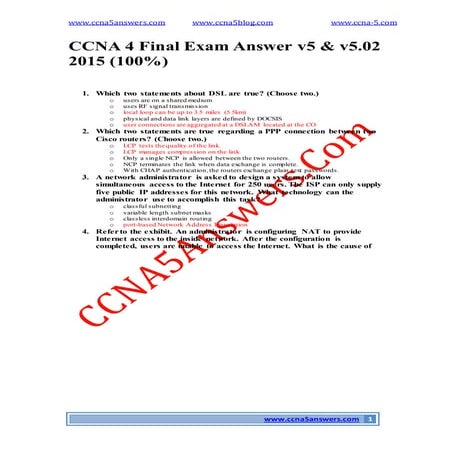 Ccna 4 final exam answer v5