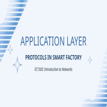Application Layer Protocols in Smart Factory | PPTX