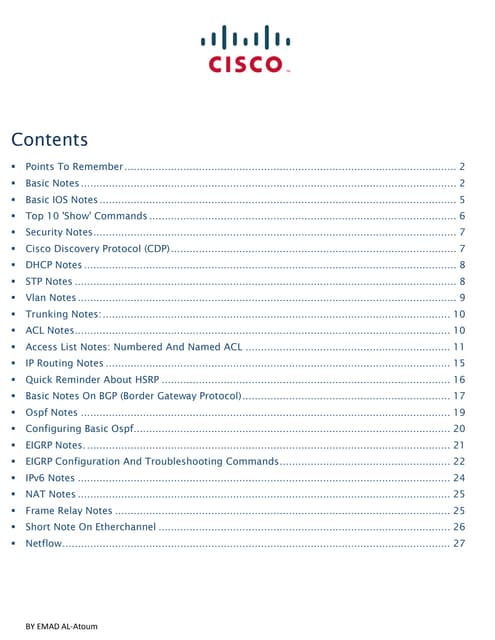 CCNA Quick Notes