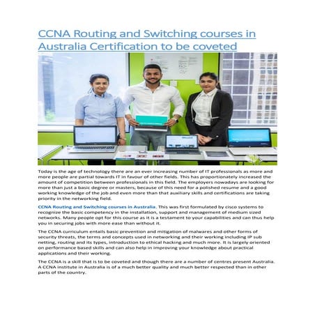 cisco certification training in Melbourne