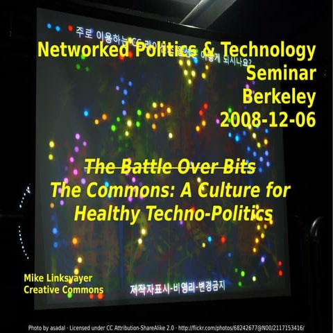 The Commons - Networked Politics & Technology Seminar