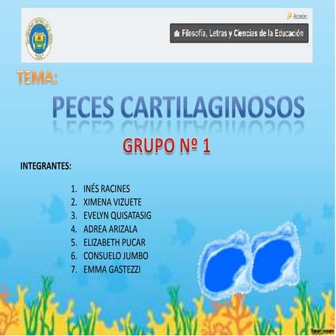 CIENCIAS NATURALES PECES CARTILAGINOSOS