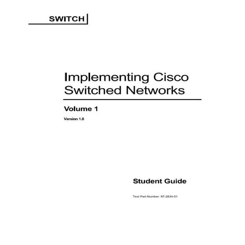 Ccnp switch 642 832 student guide