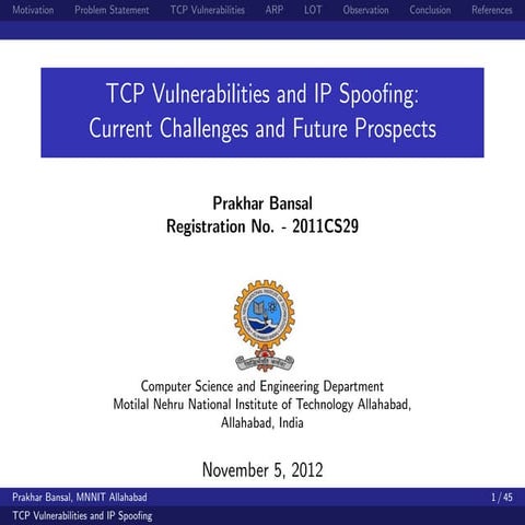 TCP Vulnerabilities