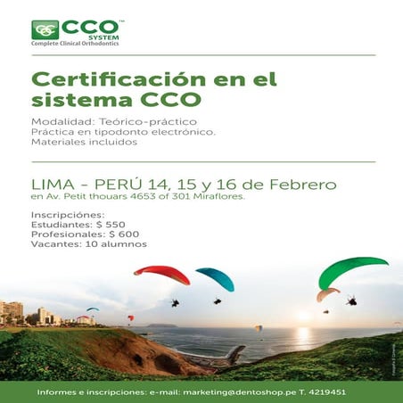 3° Certificación en Sistema CCO 