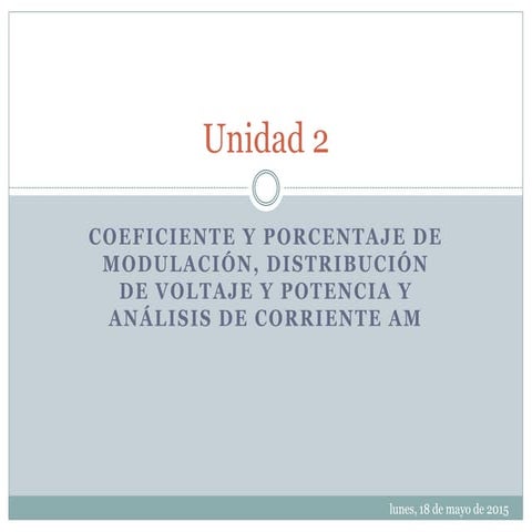 Ccoeficiente y porcentaje de modulación