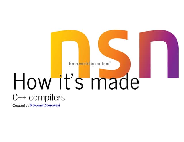 How it's made: C++ compilers (GCC)