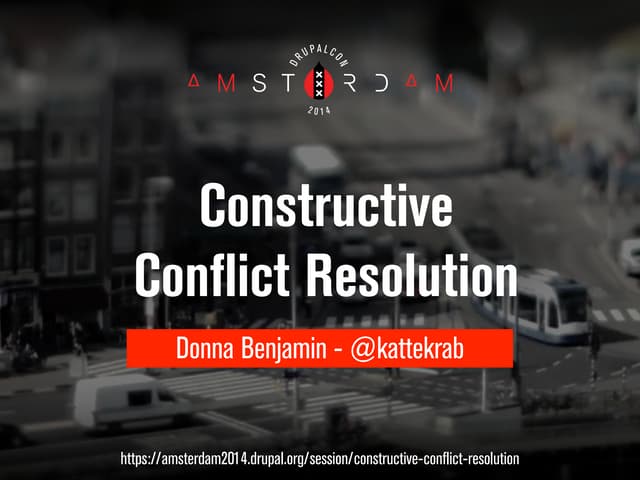 Constructive Conflict Resolution slides