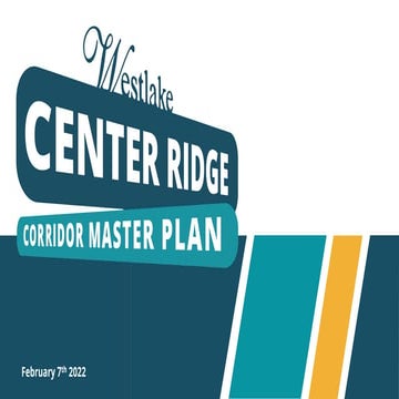 Center Ridge Corridor Master Plan presentation