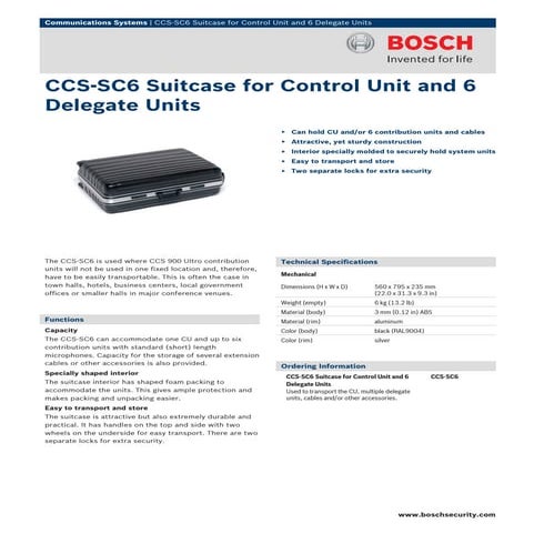 bosch-ccs-sc6 | PDF