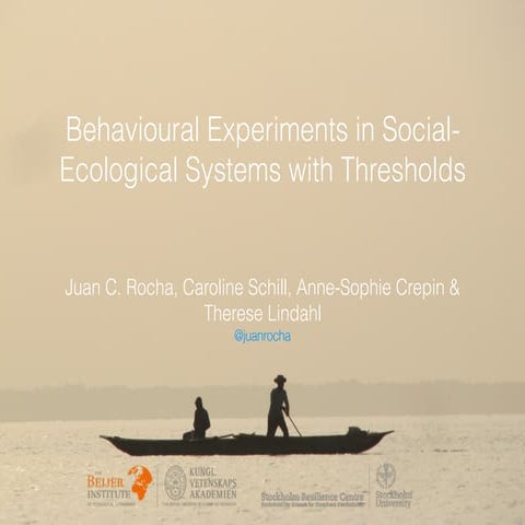 Behavioural Economics in Social-Ecological Systems with Thresholds