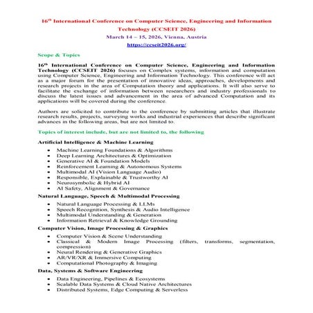 13th International Conference on Computer Science and Engineering (CSEN ...