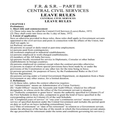 Ccs(leave rule)1972
