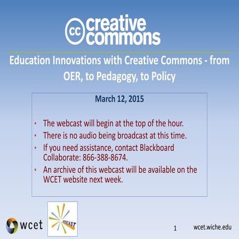 Education Innovations with Creative Commons - from OER, to Pedagogy, to Policy