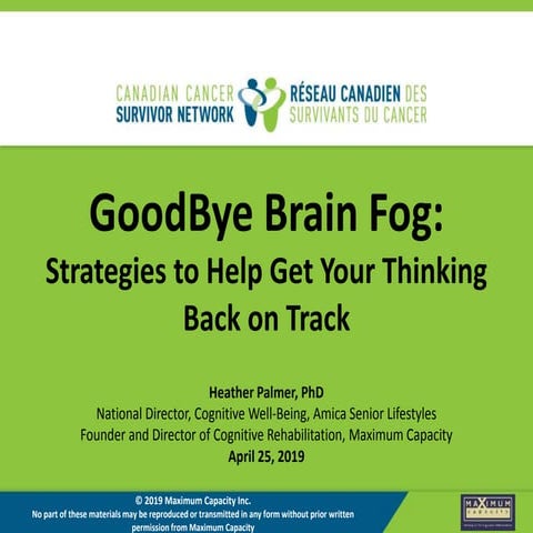 Goodbye Brain Fog! Strategies to Get Thinking Back on Track