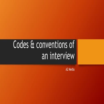 Interview analysis | PPTX