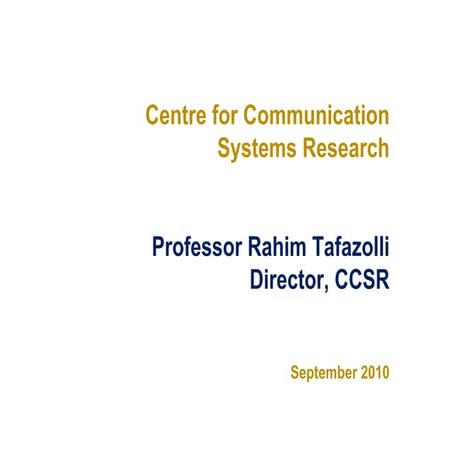 Communications Systems Research