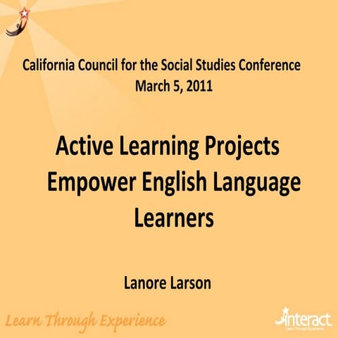 CCSS 2011 Active Learning Projects and ELL presentation