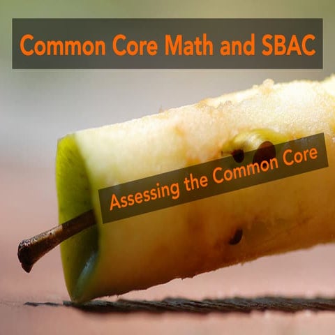 CCSS Math and SBAC Assessments: Assessing the Common Core, Grades 9-12