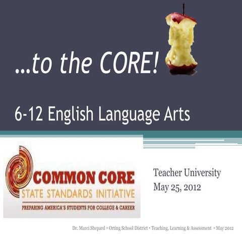 Common Core State Standards English Language Arts
