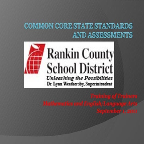 Ccss training of the trainers 