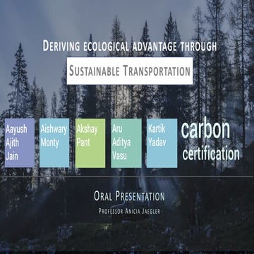 Sustainable Transportation