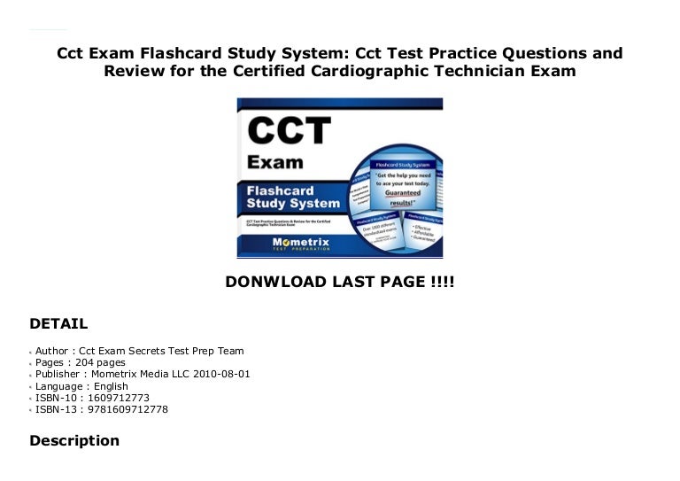 Cct Exam Flashcard Study System Cct Test Practice Questions and Revi…