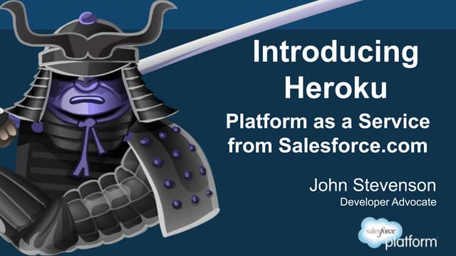 Salesforce CCT Munich 2013 Introducing heroku - elastic, polyglot platform as...