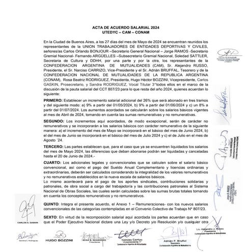 NUEVO ACUERDO QUE ACTUALIZA LA ESCALA SALARIAL CON UTEDYC A PARTIR DE ...
