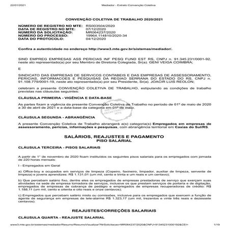 Convenção Coletiva Caxias do Sul