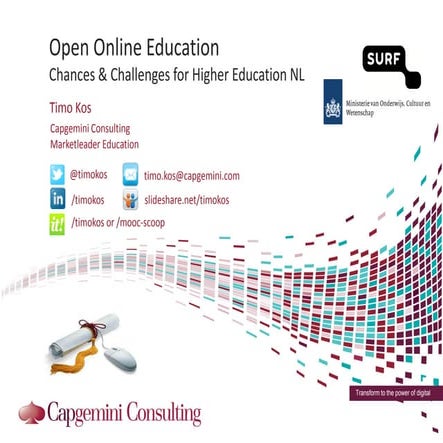 Open and online education - chances and challenges for Higher Education