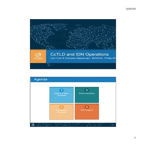 ccTLD Infrastructure & IDN Operation