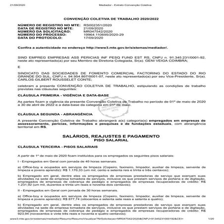 Convenção Coletiva Sinfac