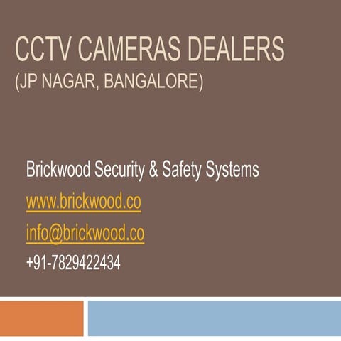 CCTV CAMERA DEALERS IN JP NAGAR BANGALORE