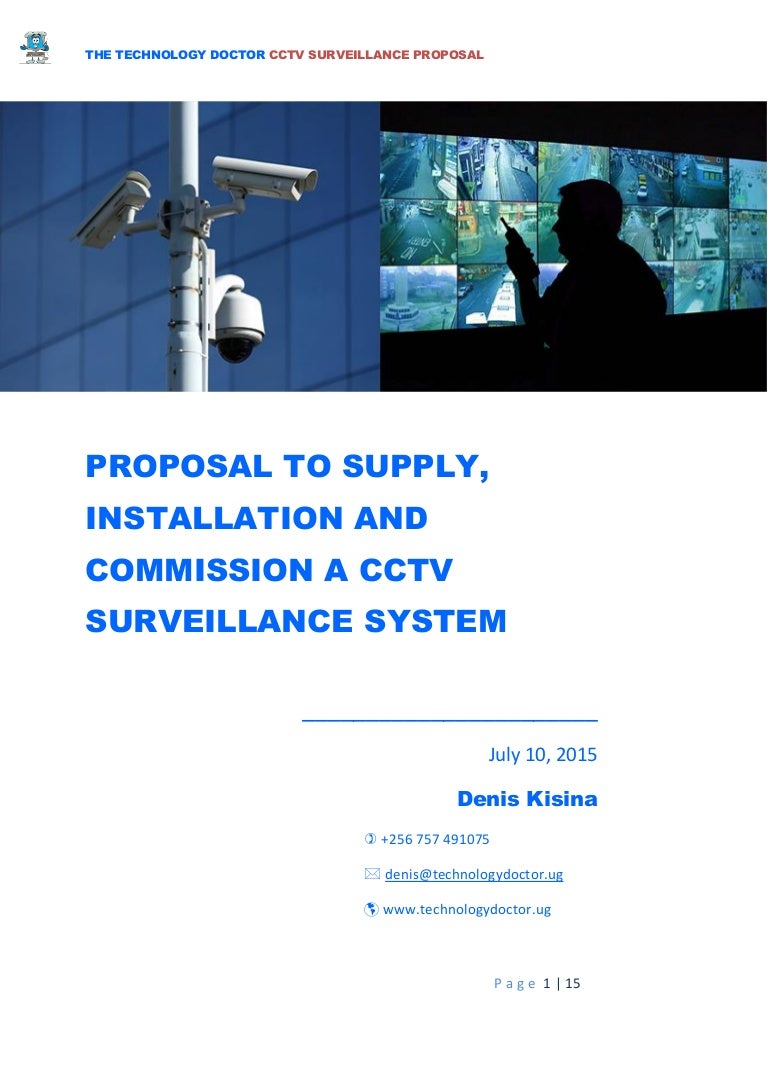 Proposal to supply, installation and testing of CCTV Camera home office wiring 
