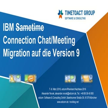 IBM Chat/Sametime Migration (CCTY 2016 Munich)
