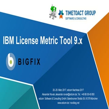 IBM License Metric Tool 9.2.x (edcom 2017)