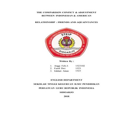 RELATIONSHIP : FRIENDS AND AQUAINTANCES